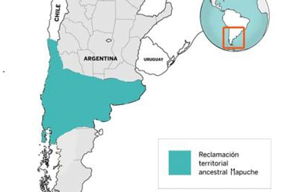 Wallmapu; mapa; conflicto Mapuche; Argentina; Chile; Mundo;