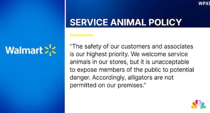 Walmart impide entrada a caimán en sucursal de Pensilvania por motivos de seguridad (NBC)