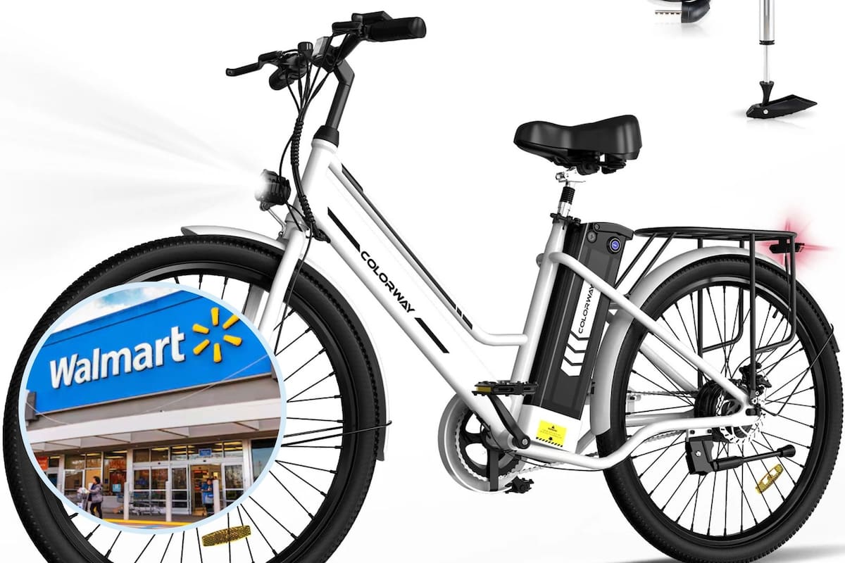Walmart ofrece una buena oportunidad en bicicletas eléctricas (Walmart/Canva)