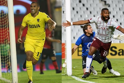 Wanchope Abila y Santiago García, goleadores de Boca y Godoy Cruz, respectivamente
