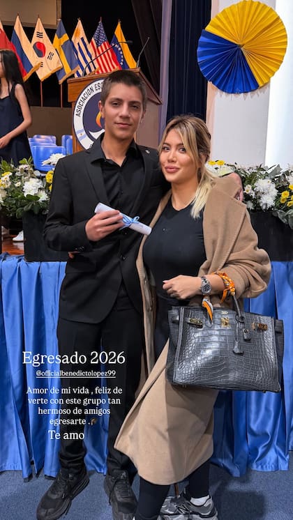 Wanda Nara celebró la graduación de Benedicto (Foto: Instagram @wanda_nara)