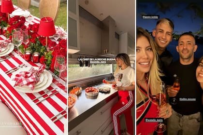 Wanda Nara celebró la Navidad rodeada de amigos y familia
