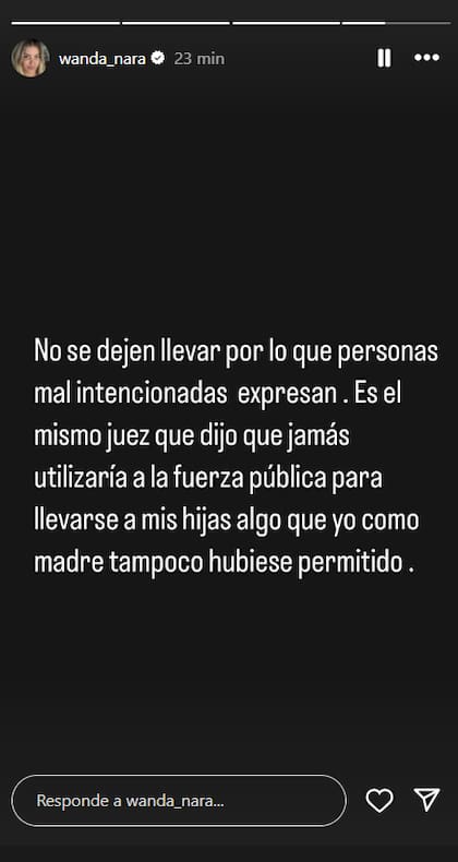Wanda Nara celebró la resolución de la Justicia (Captura: Instagram @wanda_nara)