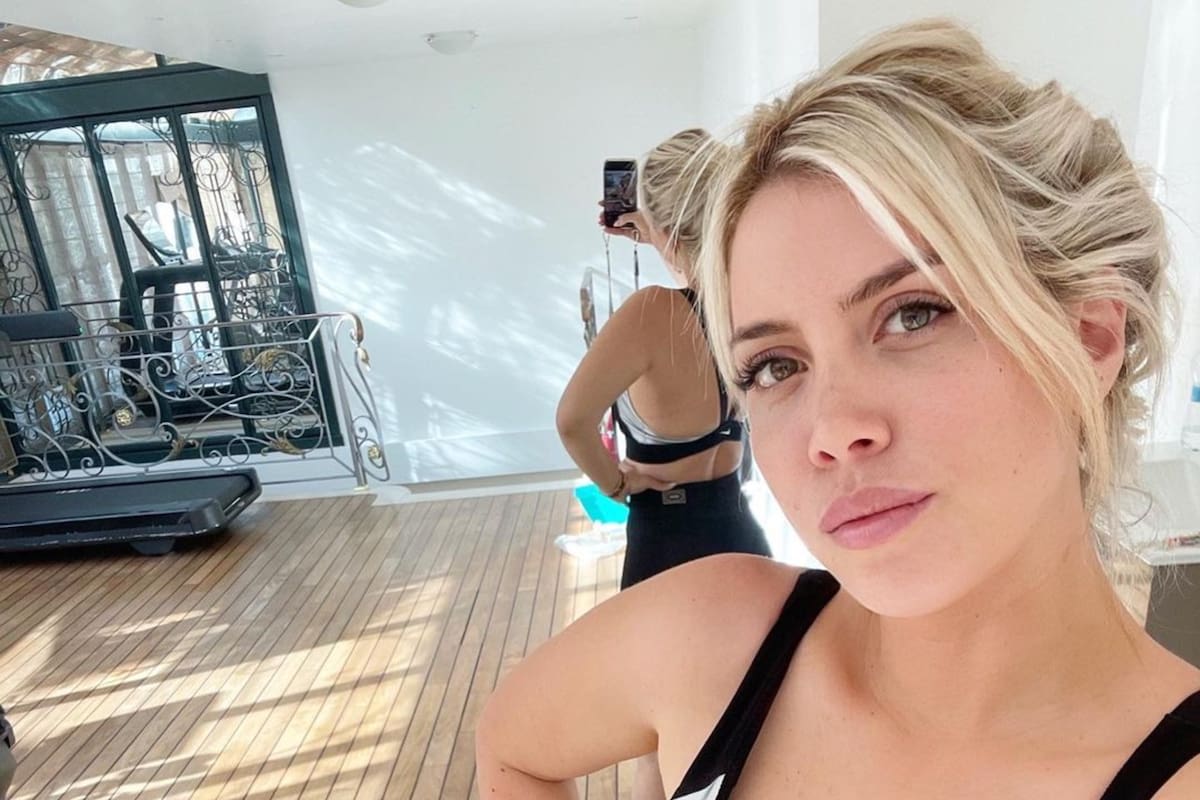 Wanda Nara compartió fotos en Instagram para mostrar el gimnasio que se armó en una de las habitaciones de su casa de París.