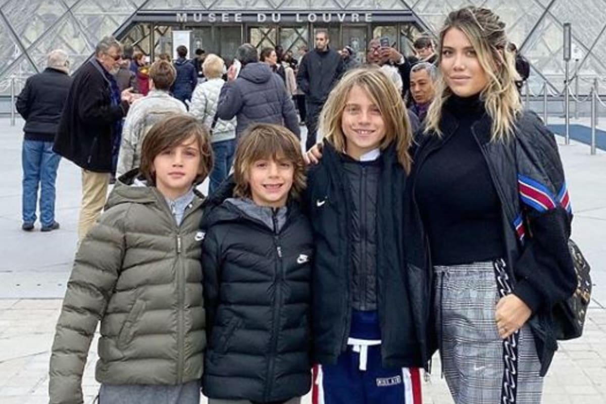 Wanda Nara compartió los videos de sus hijos en su perfil de Instagram