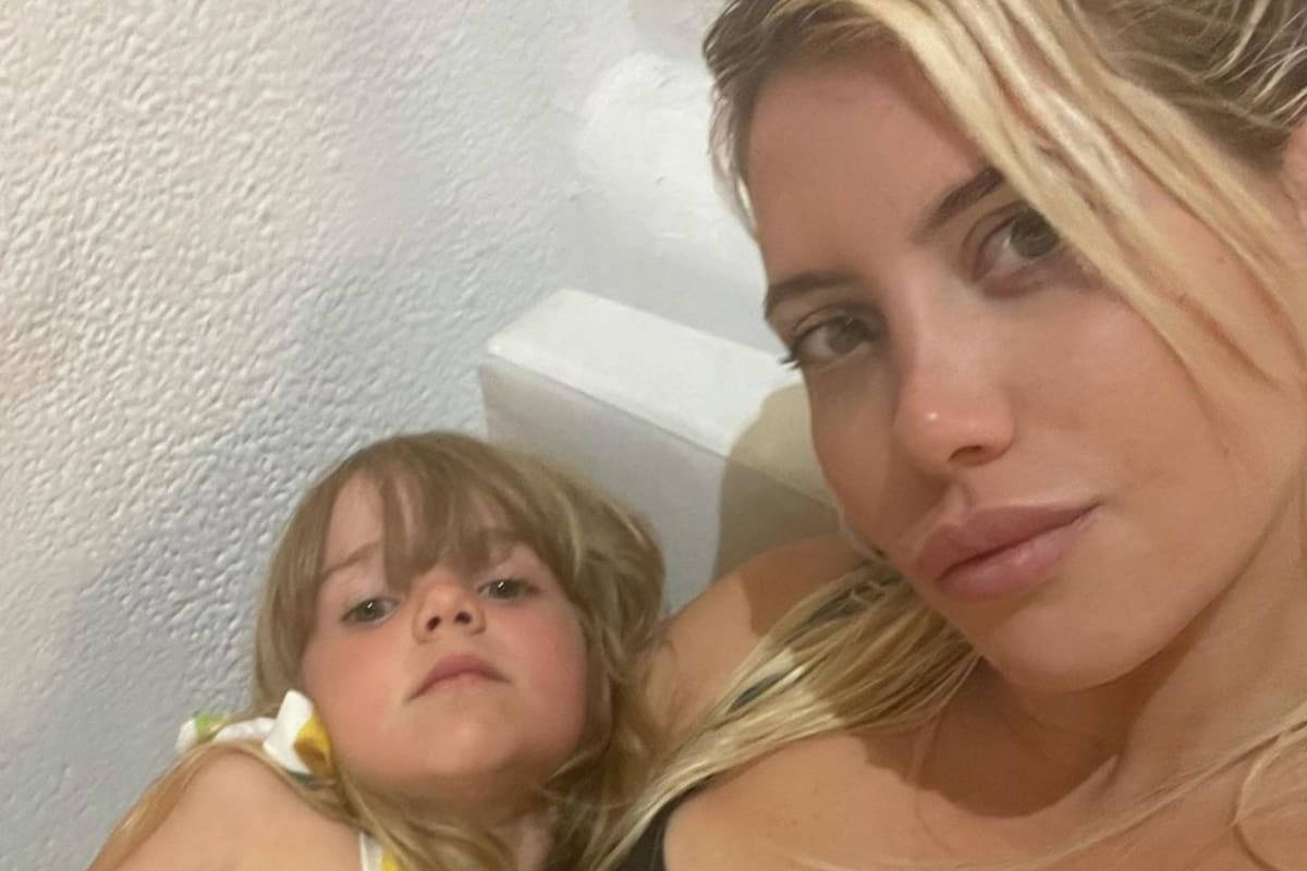 Wanda Nara con Isabella, la más pequeña de sus hijas (Crédito: Instagram/@wanda_nara)