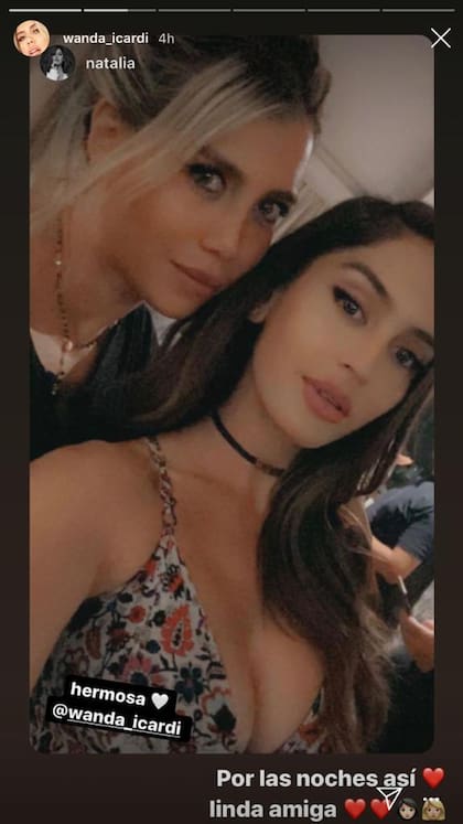 La storie de Natalia Barulich que Wanda Nara compartió