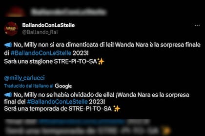 Wanda Nara confirmó su participación en el certamen de baile (Captura Twitter)