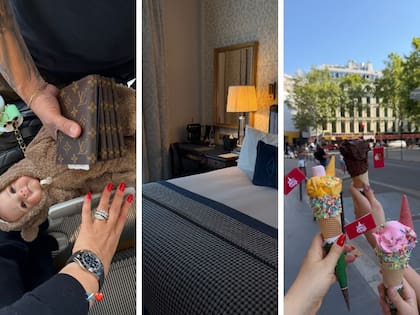 Wanda Nara de viaje por Italia junto a sus hijos