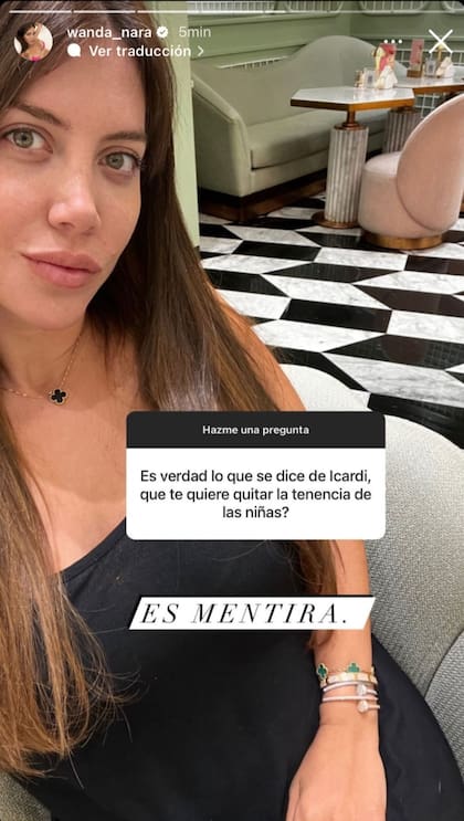 Wanda Nara desmintió la versión del pedido de tenencia de Mauro Icardi