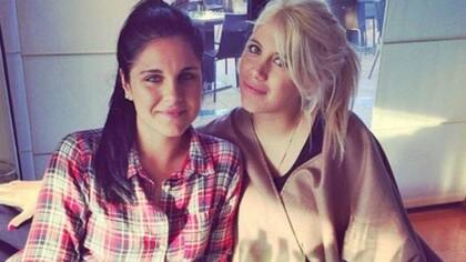 Con Wanda Nara, en una de las pocas imágenes de las cuñadas