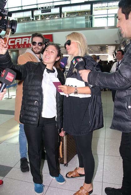 Wanda Nara en Ezeiza
