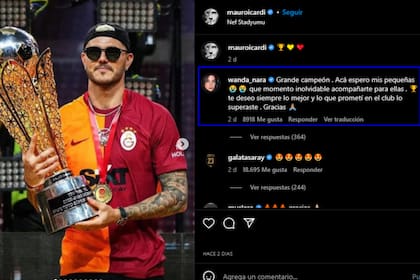 Wanda Nara falicitó a Mauro Icardi (Foto Instagram @mauroicardi)