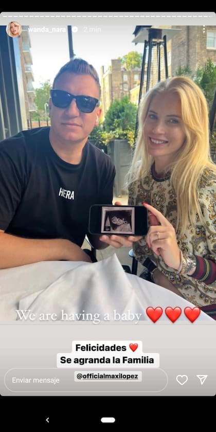 Wanda Nara felicitó a Maxi Lopez y a Daniela Christiansson por el embarazo