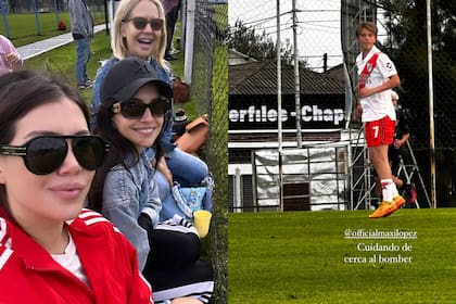Wanda Nara fue a ver el partido de su hijo Valentino en River