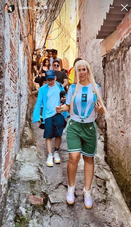 Wanda Nara grabó el videoclip de su segundo tema en Brasil (Foto: Instagram @wanda_nara)