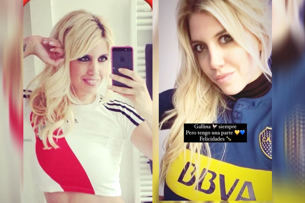 Wanda Nara, hincha de los millonarios, festejó la victoria del clásico.