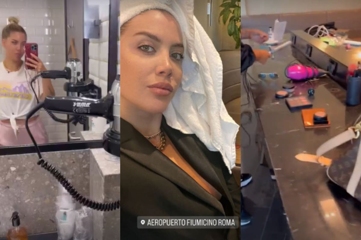 Wanda Nara hizo una escala en Roma y se hizo un cambio de look antes de su llegada a Turquía