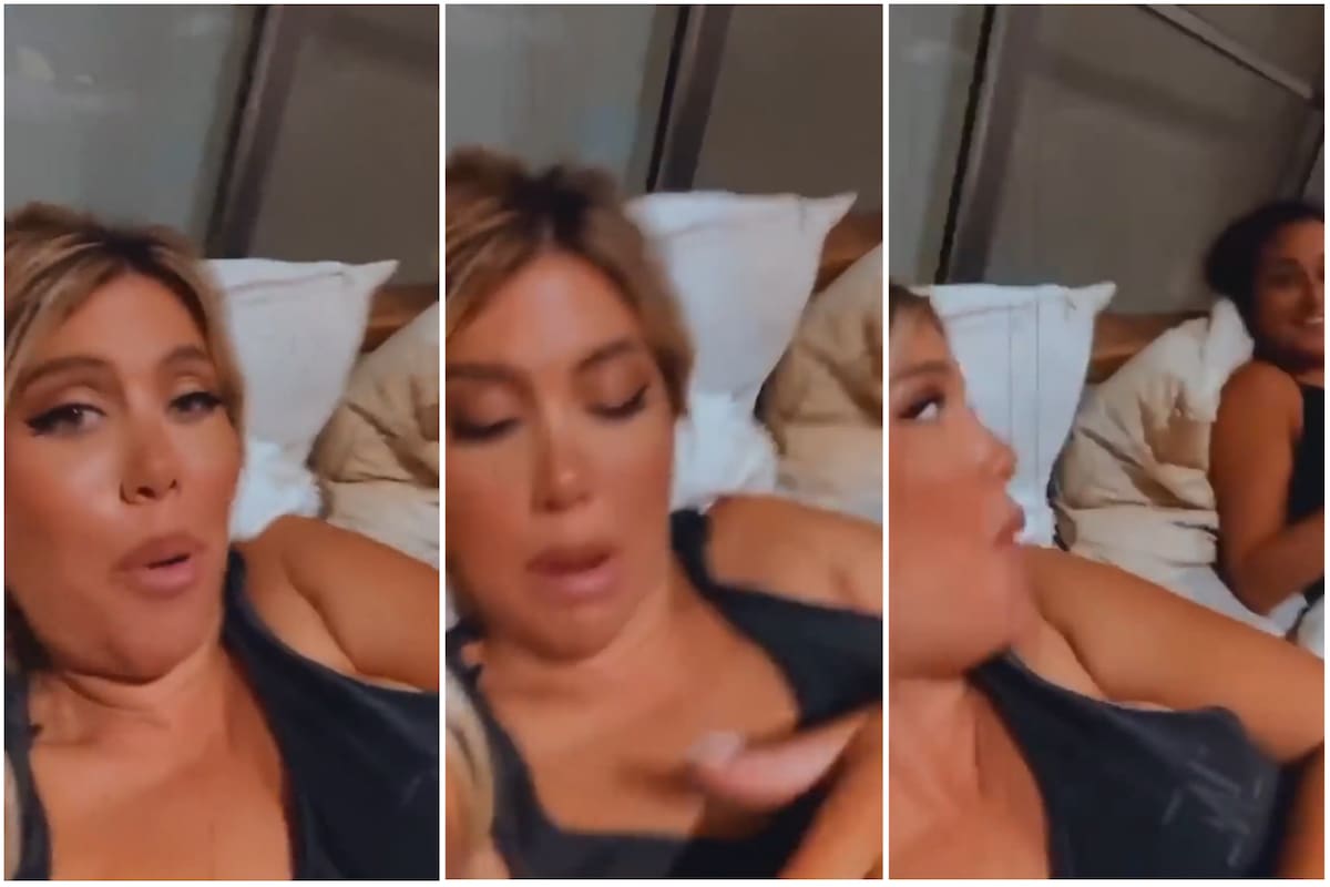 Wanda Nara hizo una transmisión en vivo y tuvo un incómodo problema de vestuario: “¡Se me ve!”