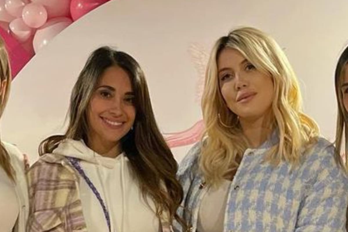 Wanda Nara junto a Antonela Roccuzzo durante el festejo de cumpleaños de Isabella Icardi (Foto: Instagram/@wanda_nara)