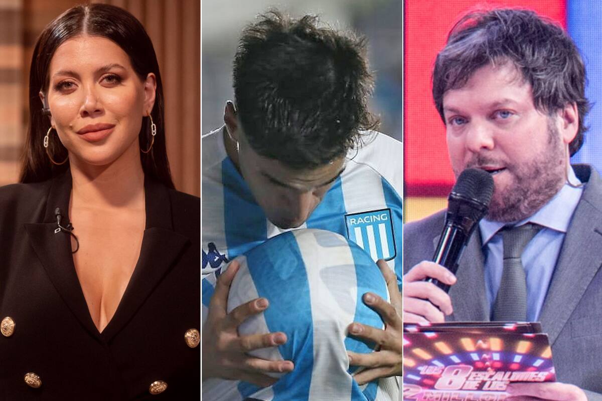 Wanda Nara (MasterChef), Guido Kaczka (Los 8 escalones) y el partido entre Racing y Flamengo por la Copa LIbertadores