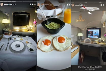 Wanda Nara mostró el lujoso vuelo que la llevó de vuelta a Italia, luego de sus paradisíacas vacaciones en África