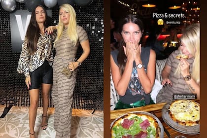 Wanda Nara posó junto a Zaira durante el evento y luego compartieron una cena