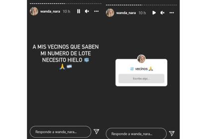Wanda Nara recurrió a sus redes sociales para pedir ayuda a sus vecinos