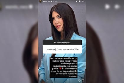 Wanda Nara reveló su consejo para conseguir el éxito (Foto Instagram @wanda_nara)