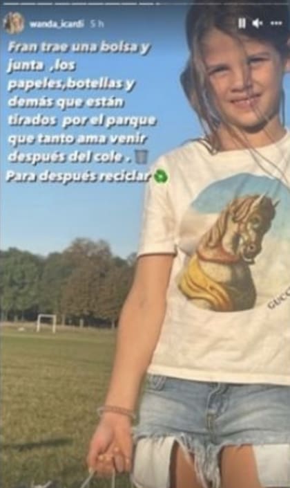 Wanda Nara se conmovió por una actitud que tuvo su hija Francesca