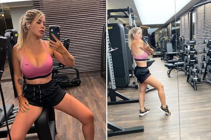 Wanda Nara volvió de sus vacaciones y se puso a entrenar en su lujoso gimnasio