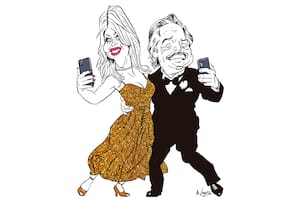 Wanda Nara y Alberto Fernández