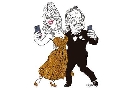 Wanda Nara y Alberto Fernández