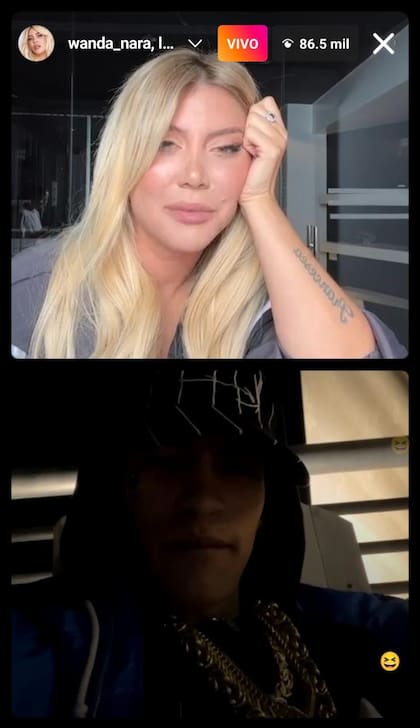 Wanda Nara y L-Gante hablaron de todo durante su vivo en Instagram