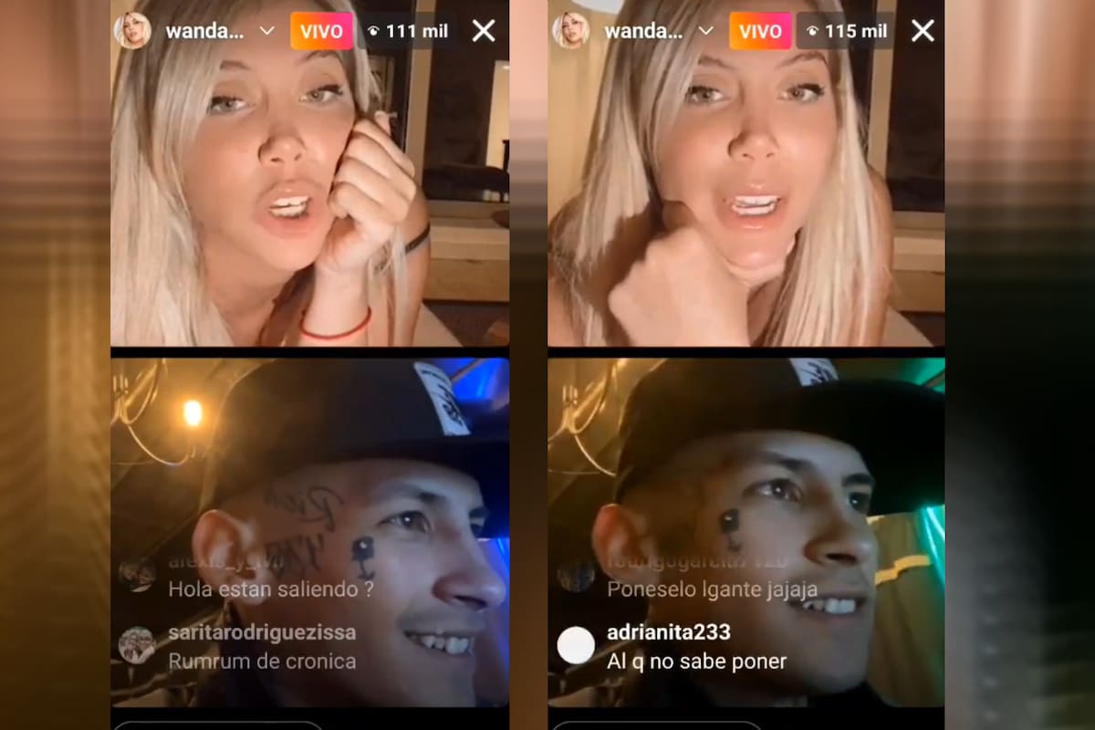 Wanda Nara y L-Gante protagonizaron un vivo en Instagram.