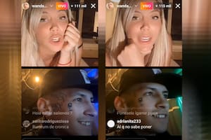 Wanda Nara y L-Gante protagonizaron un vivo en Instagram.