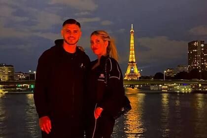 Wanda Nara y Mauro Icardi en París.