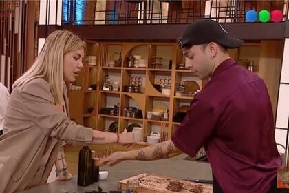 Wanda Nara y Rusherking en MasterChef Celebrity