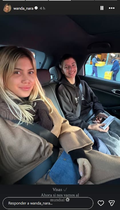Wanda Nara y uno de sus hijos con visa lista (Foto: Captura Instagram/@wanda_nara)