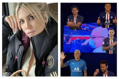 Wanda vivió el pase del PSG a la semifinal en familia
