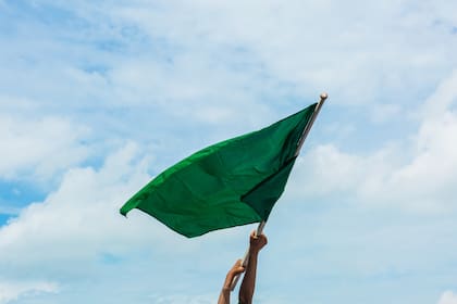 Waving flag green