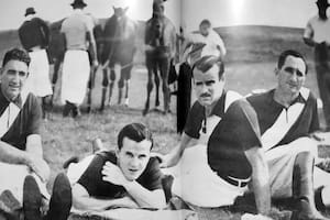 Westbury, Estados Unidos, 1937: Manuel Andrada, Heriberto y Luis Duggan, y Andrés Gazzotti