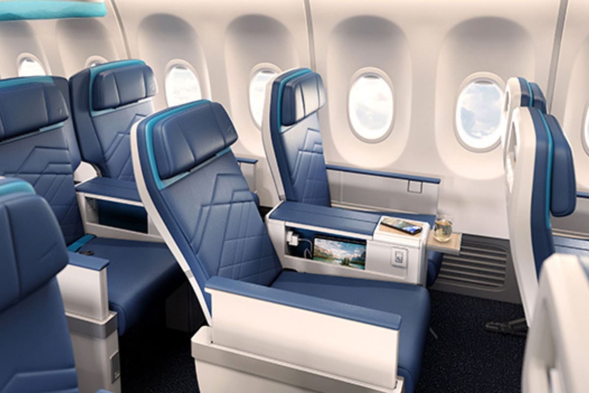 WestJet reveló que no todas las secciones en sus vuelos más accesibles podrán inclinar los respaldos (WestJet)