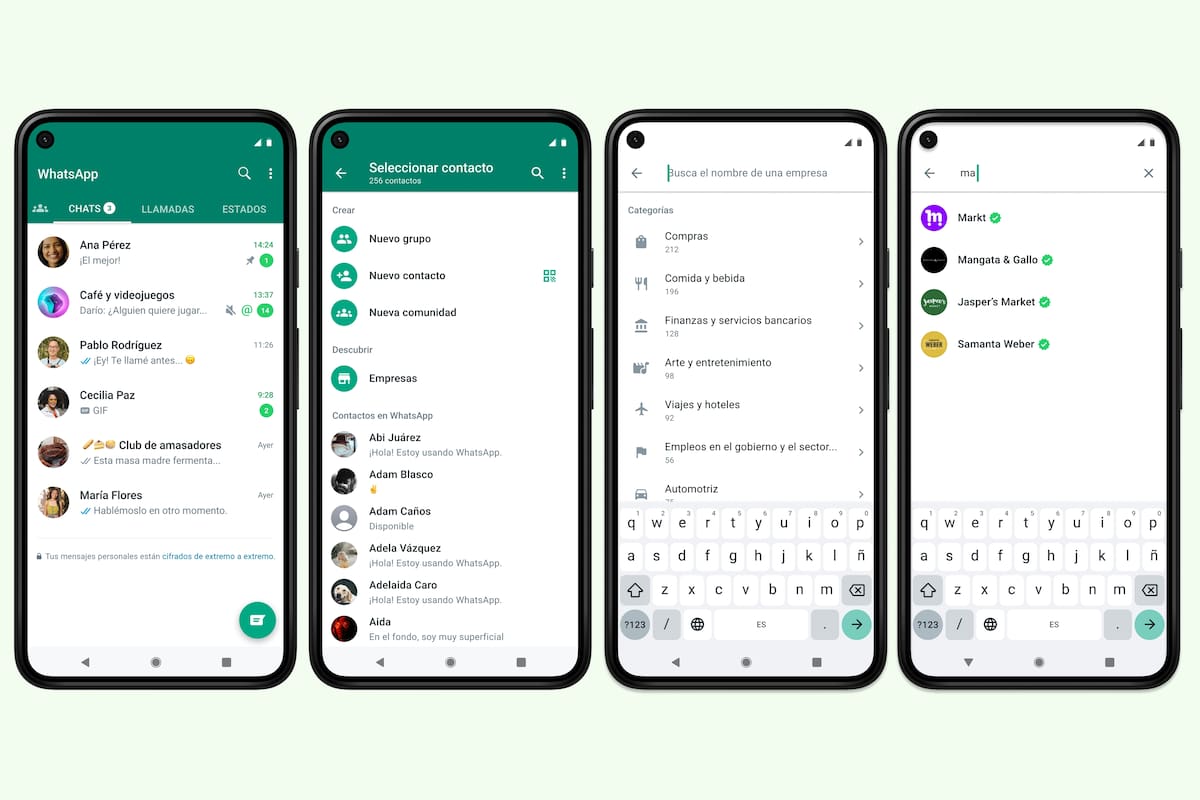 WhatsApp ahora tendrá un buscador interno de cuentas de empresas para facilitar su interacción y evitar las cuentas falsas