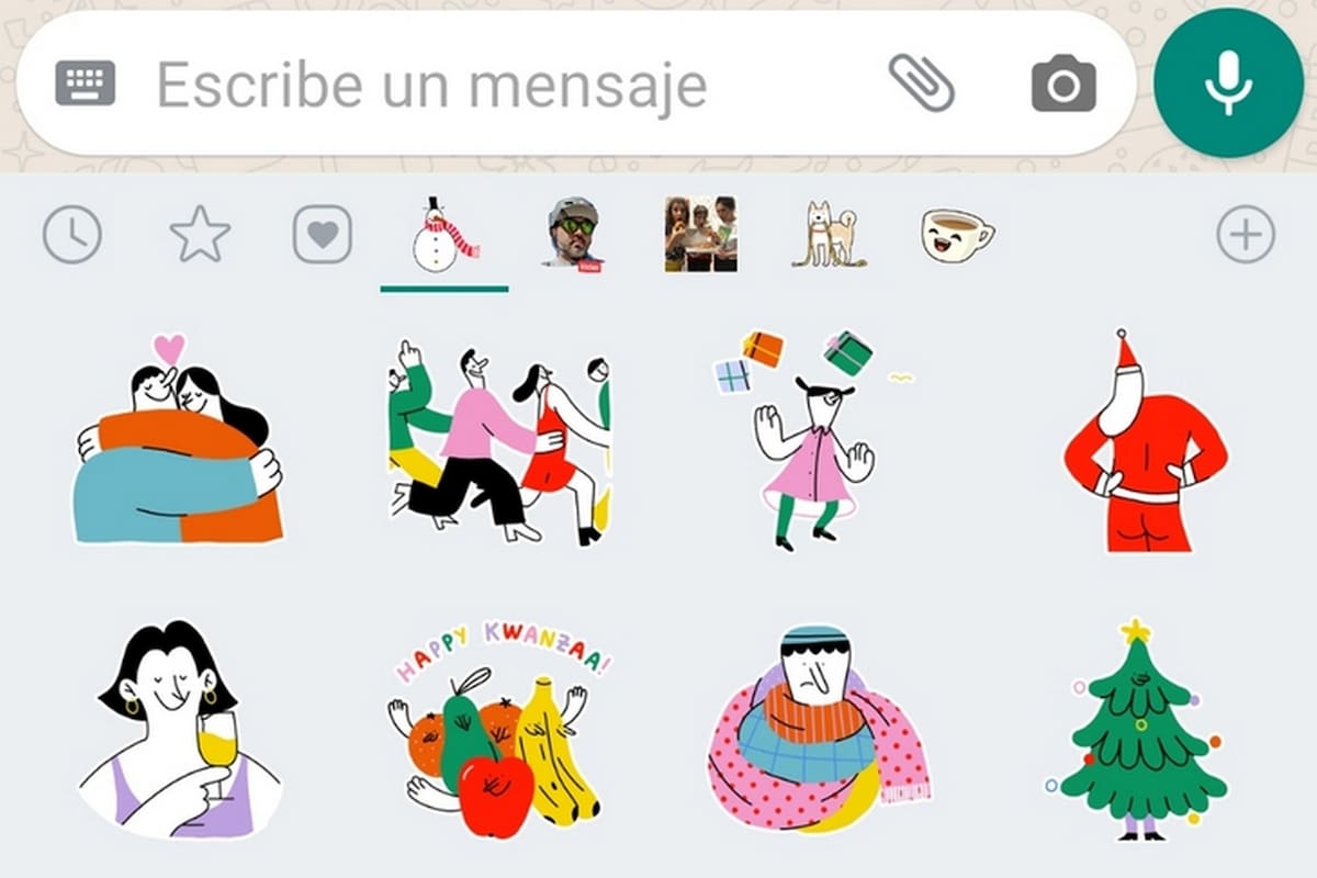 WhatsApp cuenta con una serie de stickers oficiales para celebrar Navidad y Año Nuevo sin necesidad de instalar aplicaciones externas