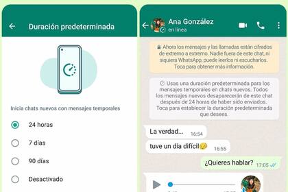 WhatsApp está desarrollando una nueva característica para iOS que permitirá a los usuarios guardar los mensajes temporales después de que haya vencido el plazo de visualización establecido por el remitente en el chat, esto es, a las 24 horas, siete días o 90 días después de haber sido enviados.