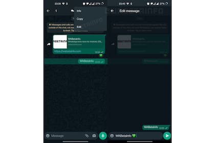 WhatsApp está probando una herramienta que permitirá corregir un texto después de haber sido enviado