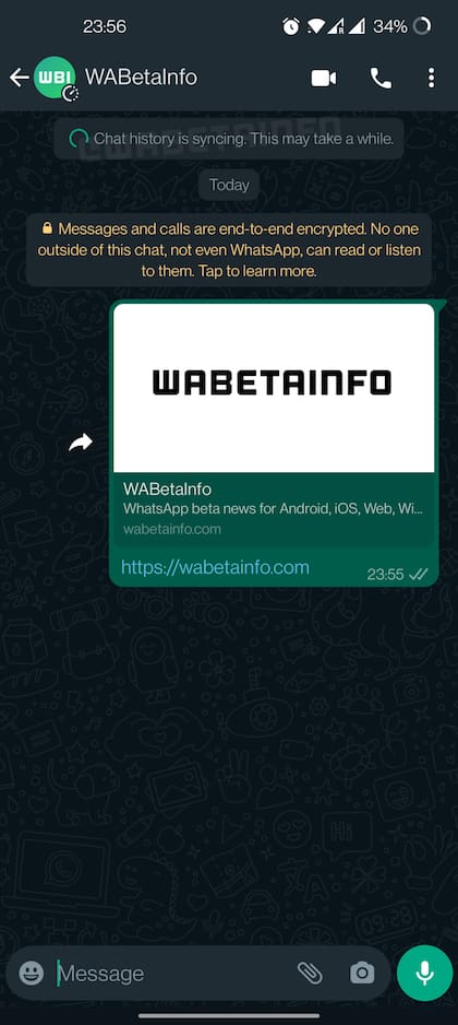 WhatsApp está trabajando en la sincronización del historial de chats entre dispositivos móviles (Foto: Gentileza wabetainfo.com)