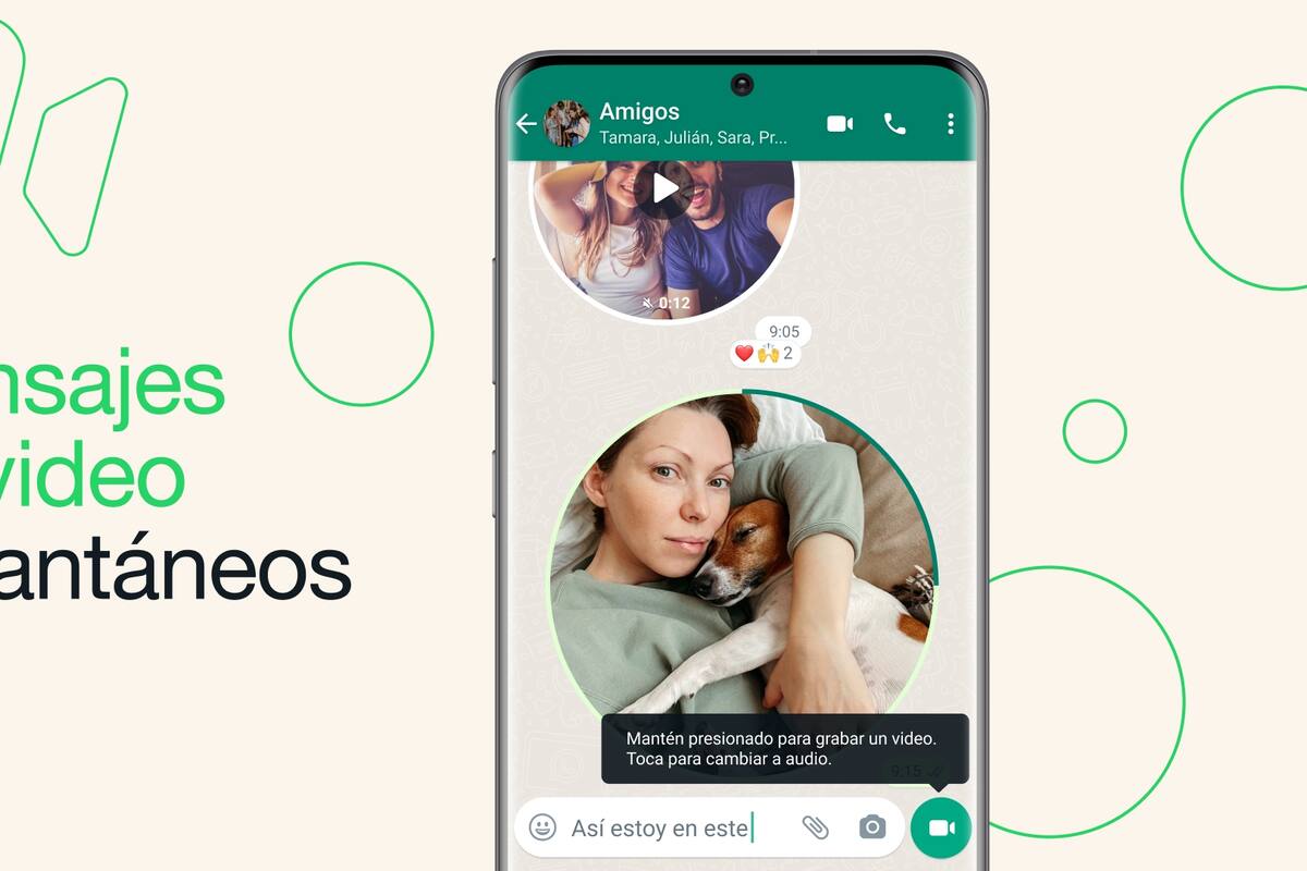 WhatsApp habilitó los videomensajes de hasta 60 segundos en el mensajero