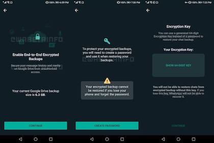 WhatsApp permitirá ponerle contraseña a las copias de seguridad de los chats que almacena en sus servidores
